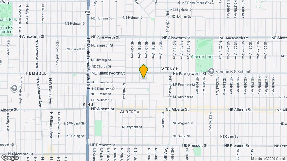 1123 NE Emerson St Map and Location Details