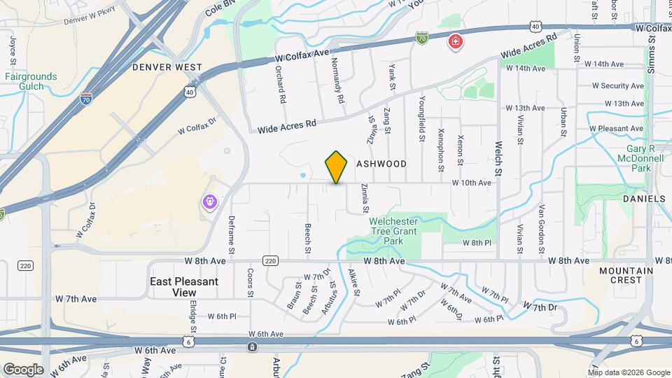 13190 W 10th Ave Map and Location Details