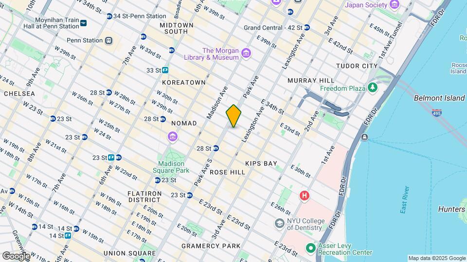 127 E 30th St Map and Location Details