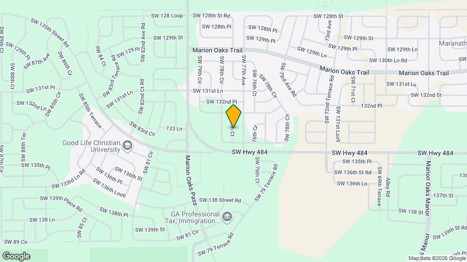 13401 SW 77th Ct Map and Location Details