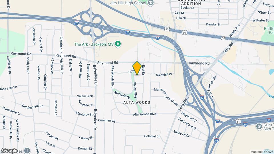 1924 Willow Way Map and Location Details