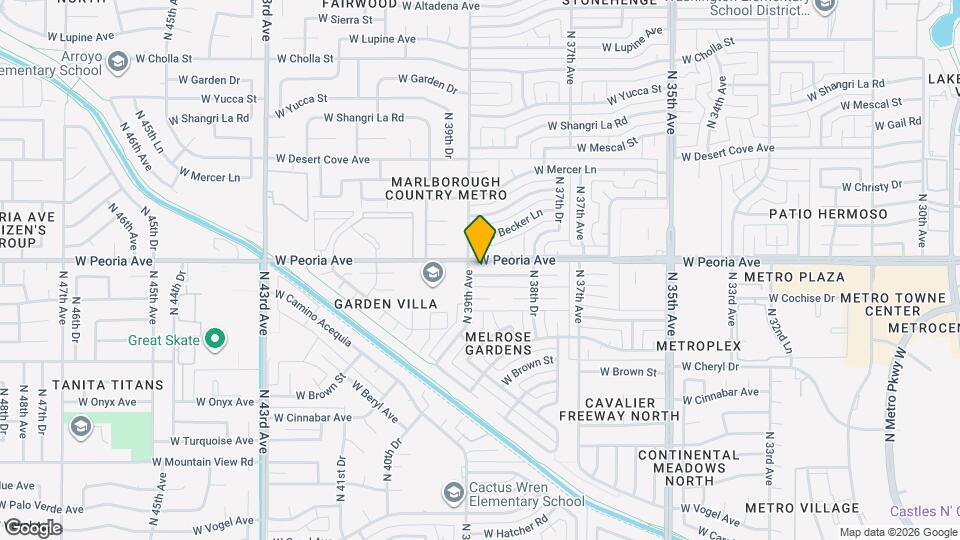 3848 W North Ln Map and Location Details