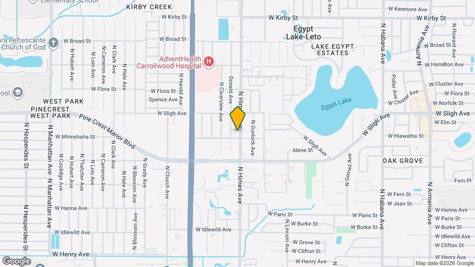 6804 N Himes Ave Map and Location Details