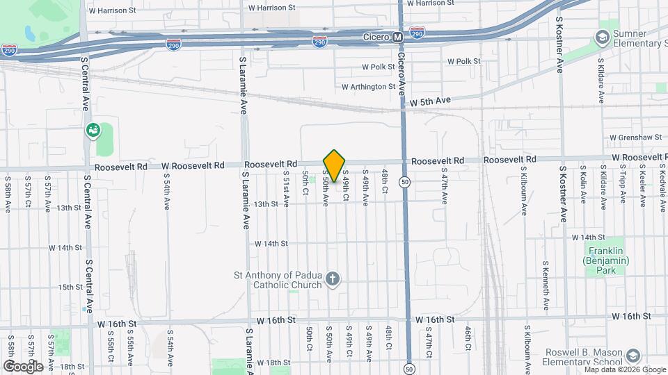 1229 S 50th Ave, Unit 2ND FL Map and Location Details