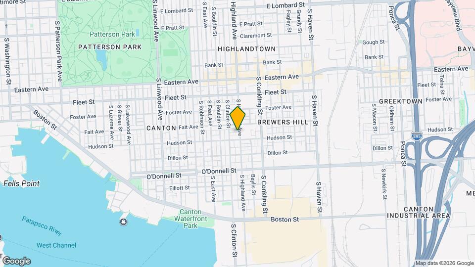 822 S Highland Ave Map and Location Details