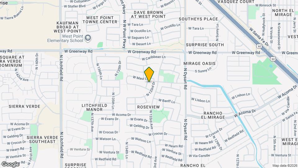 14943 N 133rd Ln Map and Location Details