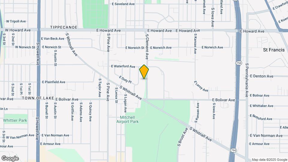 4171 S Clement Ave Map and Location Details