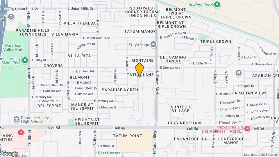 4707 E Angela Dr Mapa y Detalles de la Ubicación