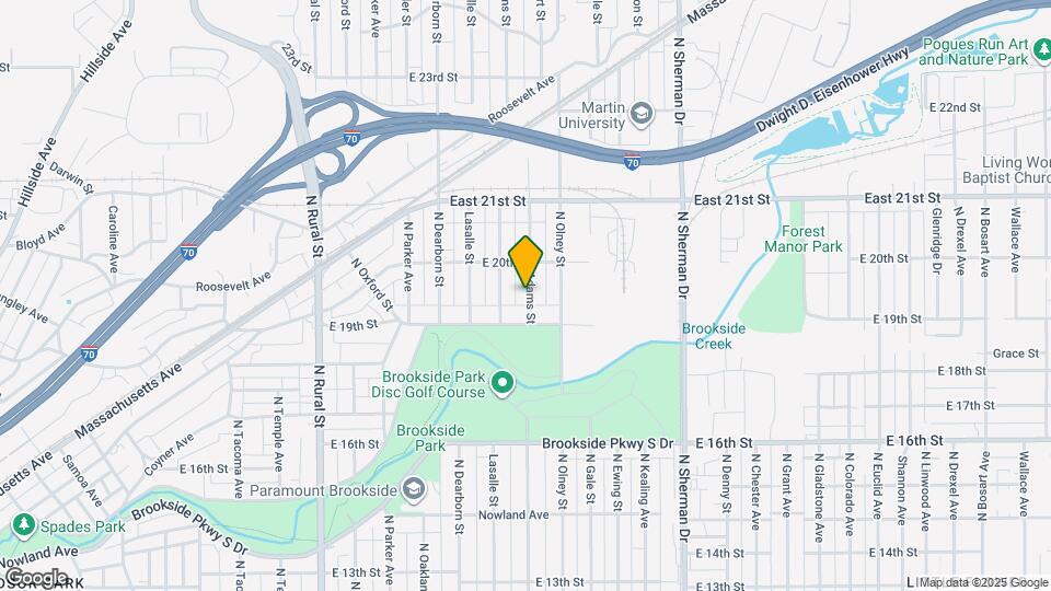 1926 E Adams St Map and Location Details