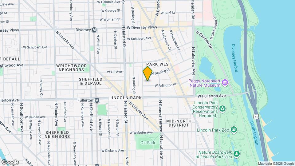 644 W Arlington Pl Map and Location Details