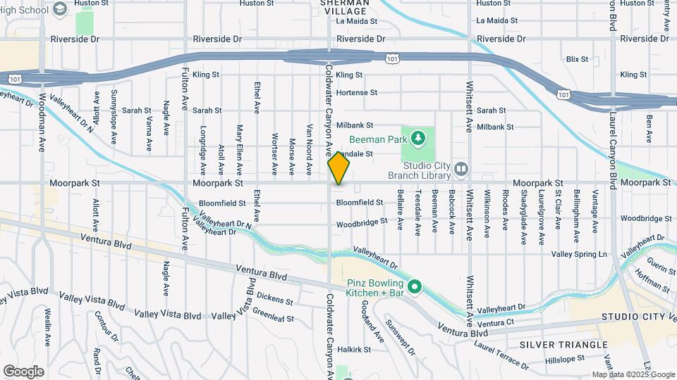 12850 Moorpark St Mapa y Detalles de la Ubicación
