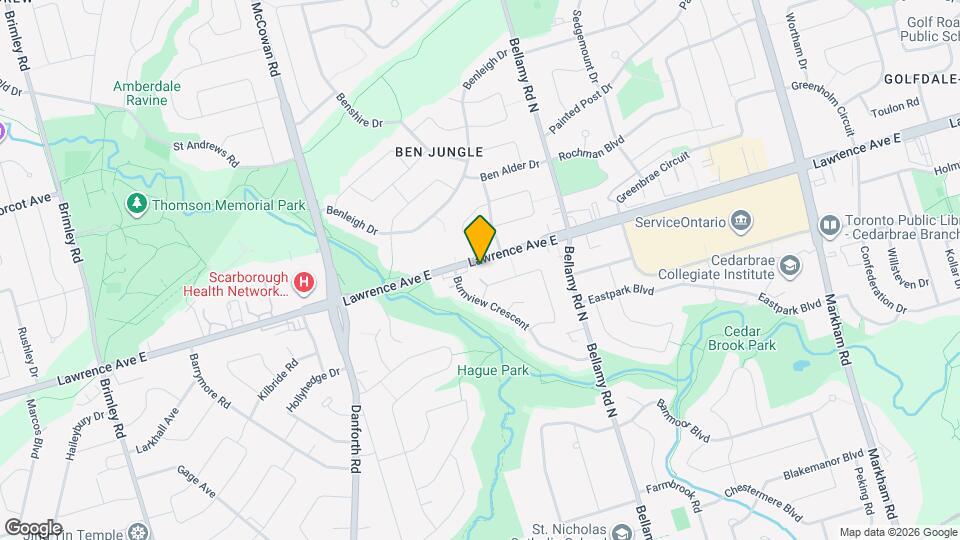 3261 Lawrence Ave E Map and Location Details