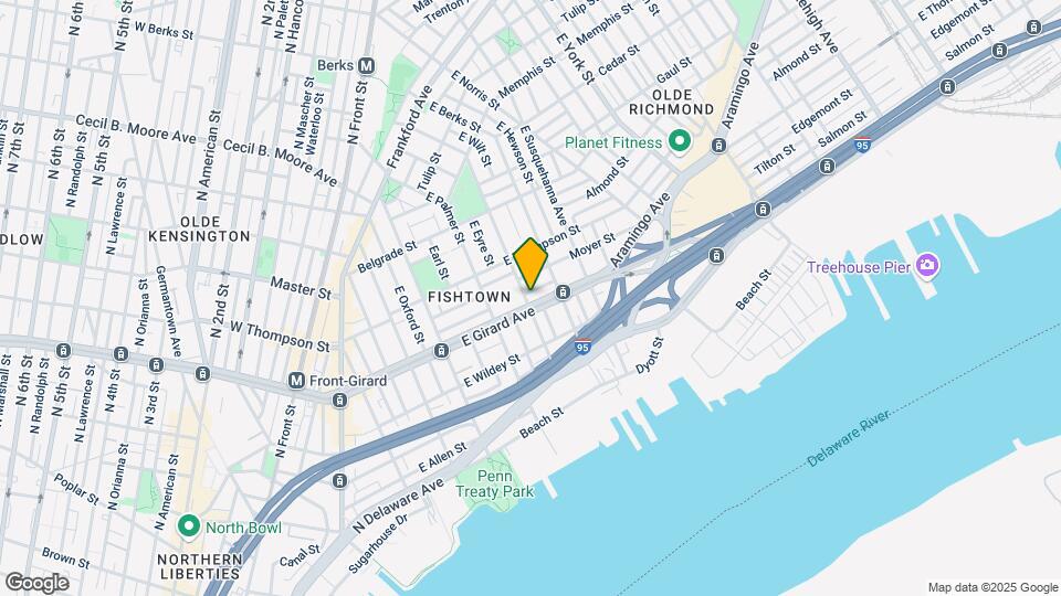 603 E Girard Ave, Unit 3rd floor Map and Location Details