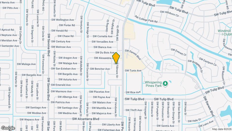 3234 SW Fillmore St Map and Location Details