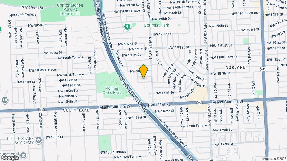 1245 NW 186th St Map and Location Details