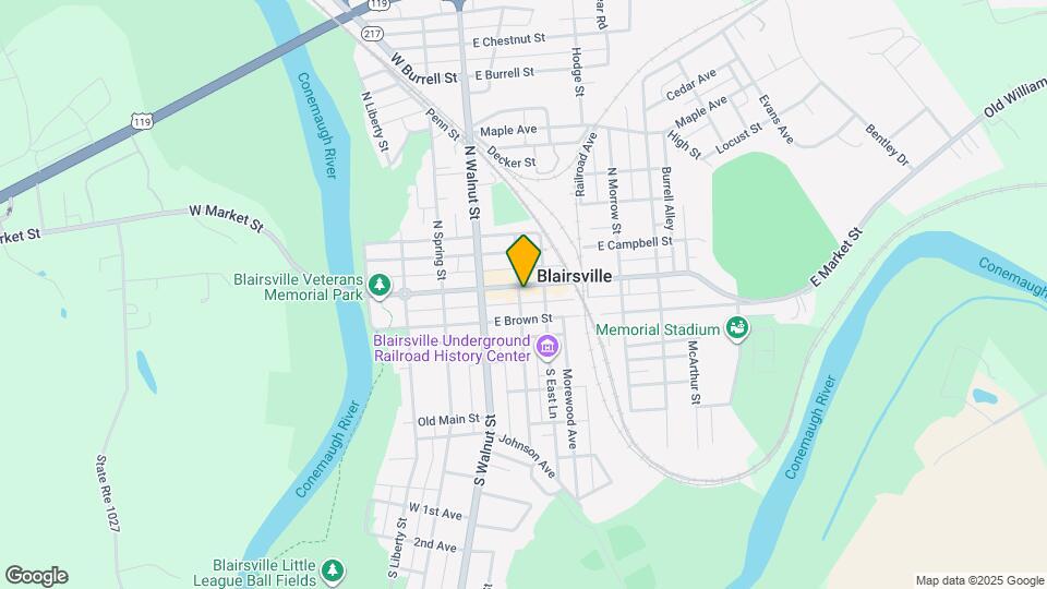 102 E Market St Map and Location Details