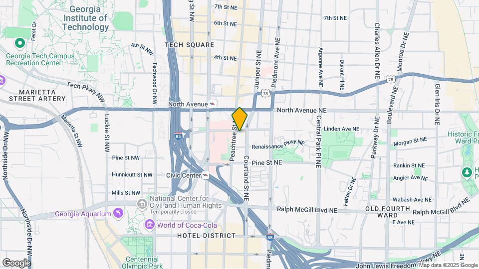 549 Peachtree St NE Map and Location Details