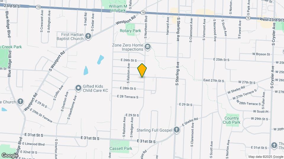 10712 E 27th Terrace S Map and Location Details