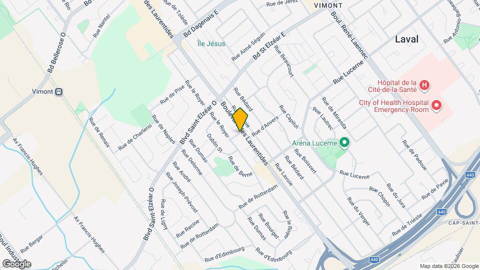 1840 Des Laurentides Blvd Map and Location Details