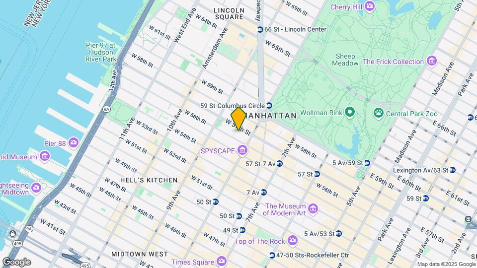 322 W 57th St Map and Location Details