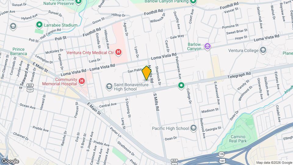 3456 San Luis St Map and Location Details