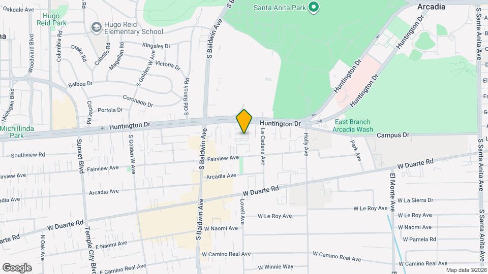 586 W Huntington Dr Map and Location Details