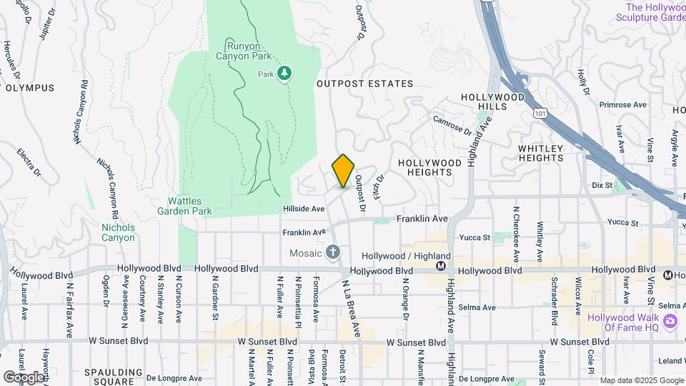1886 El Cerrito Pl Map and Location Details