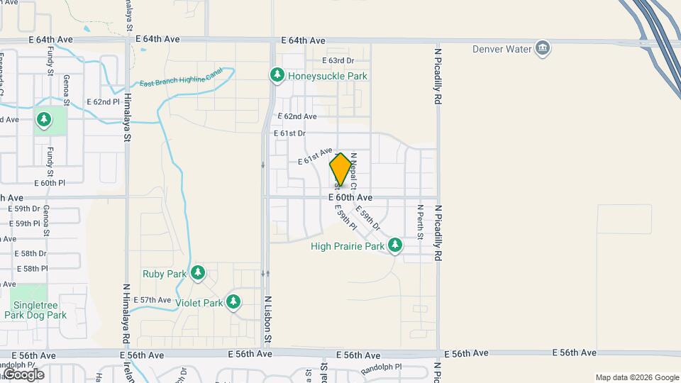 21201 E 60th Ave Map and Location Details