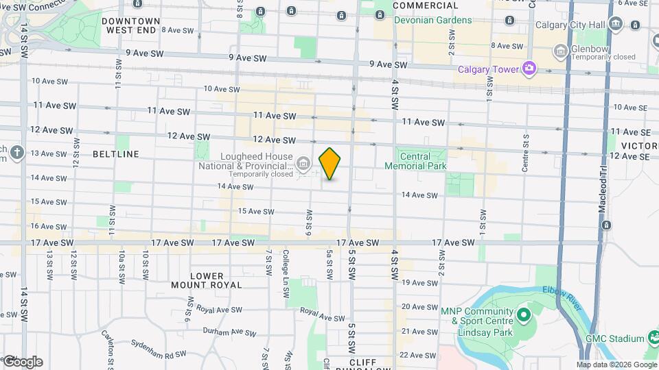 626-814 14 Ave SW Map and Location Details