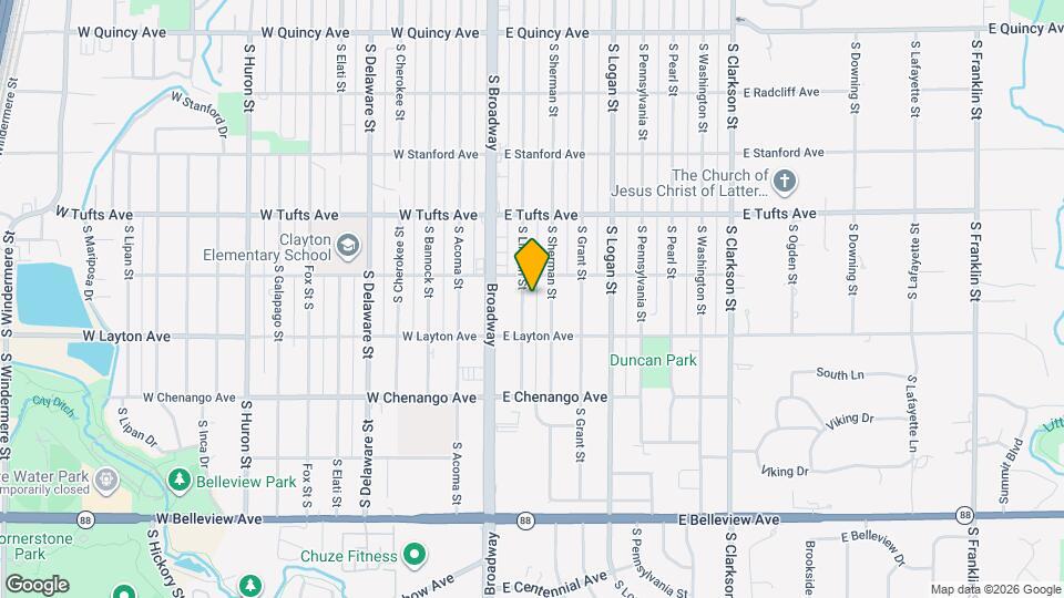 4728 S Lincoln St Map and Location Details