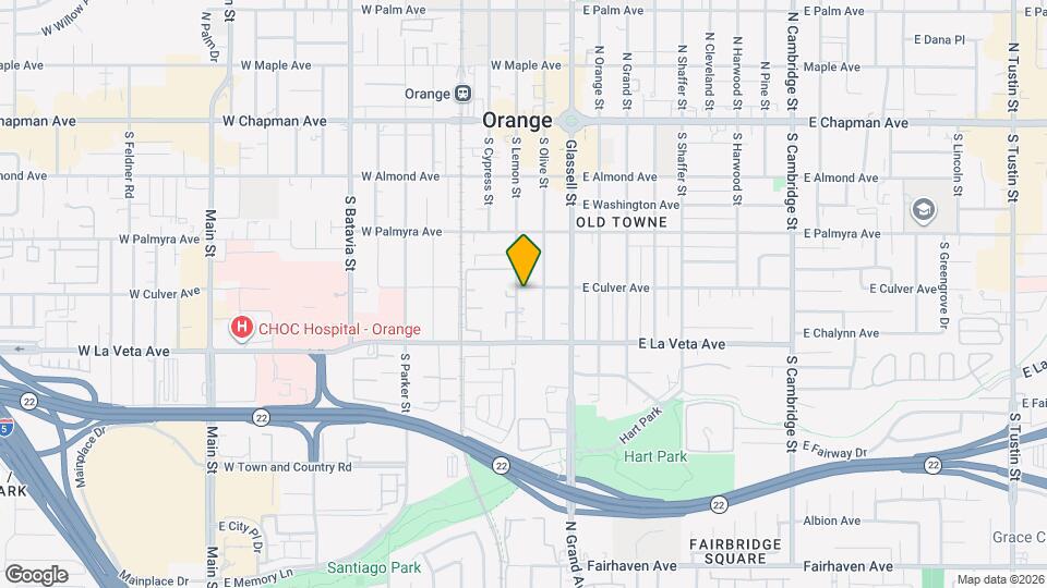 415 S Lemon St, Unit A Mapa y Detalles de la Ubicación