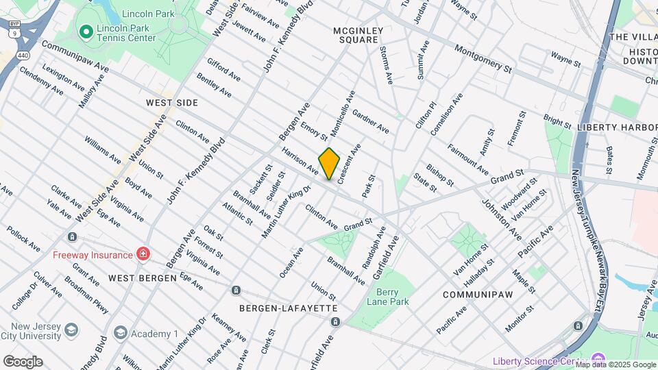568 Communipaw Ave Map and Location Details