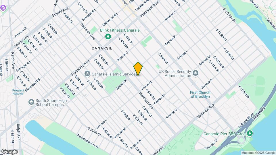 1361 E 91st St Map and Location Details