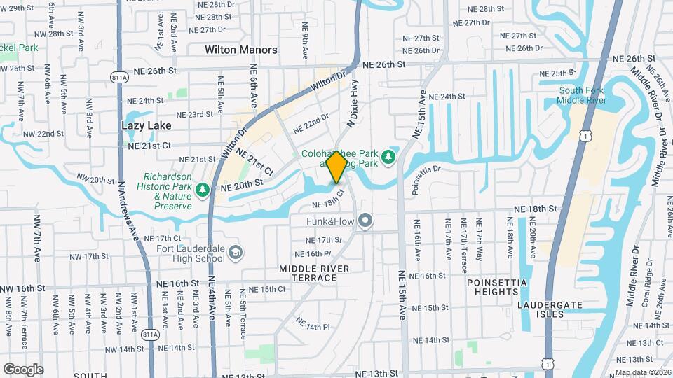 1101 NE 18th Ct Map and Location Details