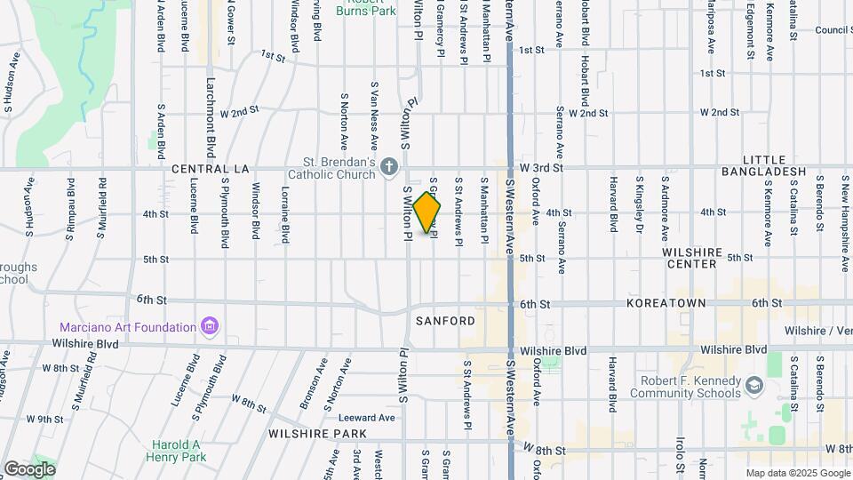 435 S. Gramercy Place, Map and Location Details