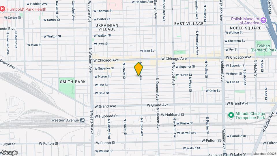 2107 W Huron St Map and Location Details