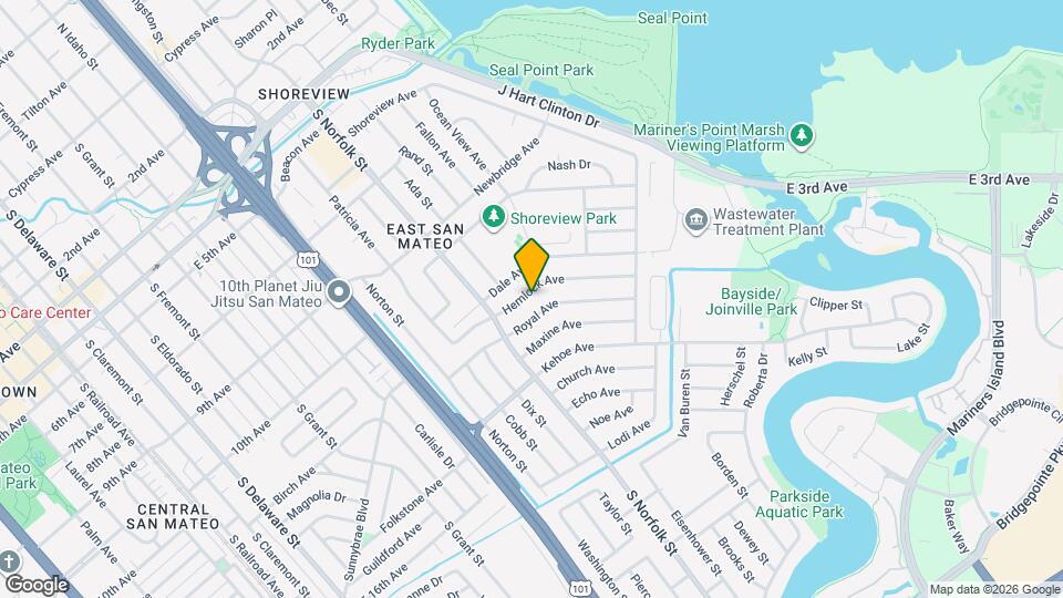 1564 Hemlock Ave Map and Location Details