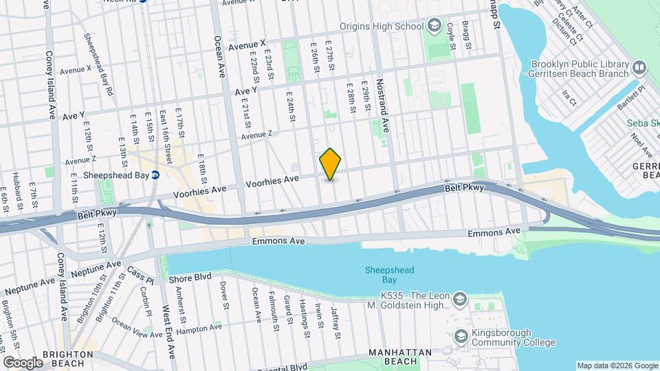 2722 E 26th St, Unit 1 Map and Location Details