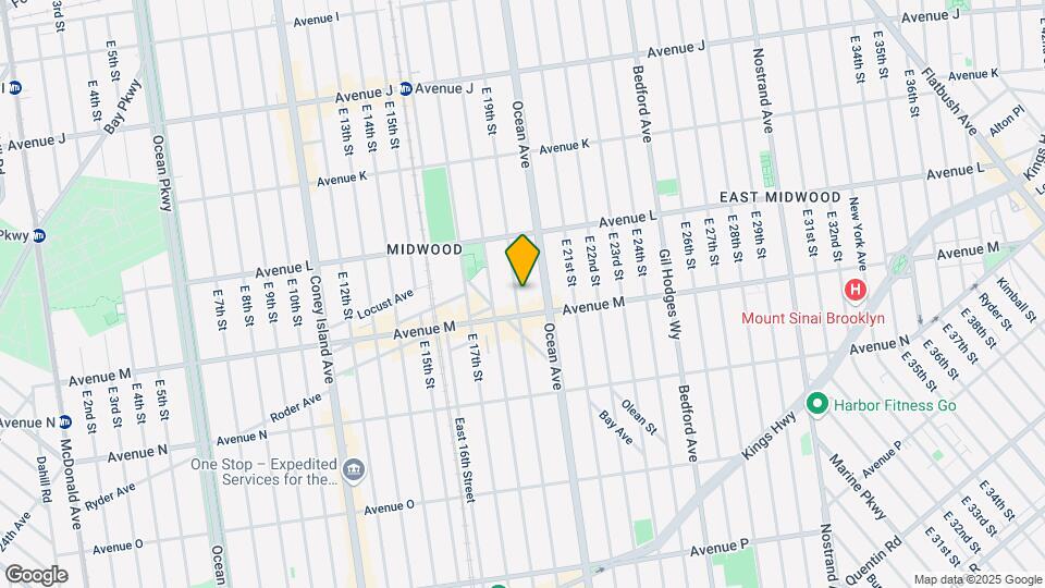 1287 E 19th St Map and Location Details
