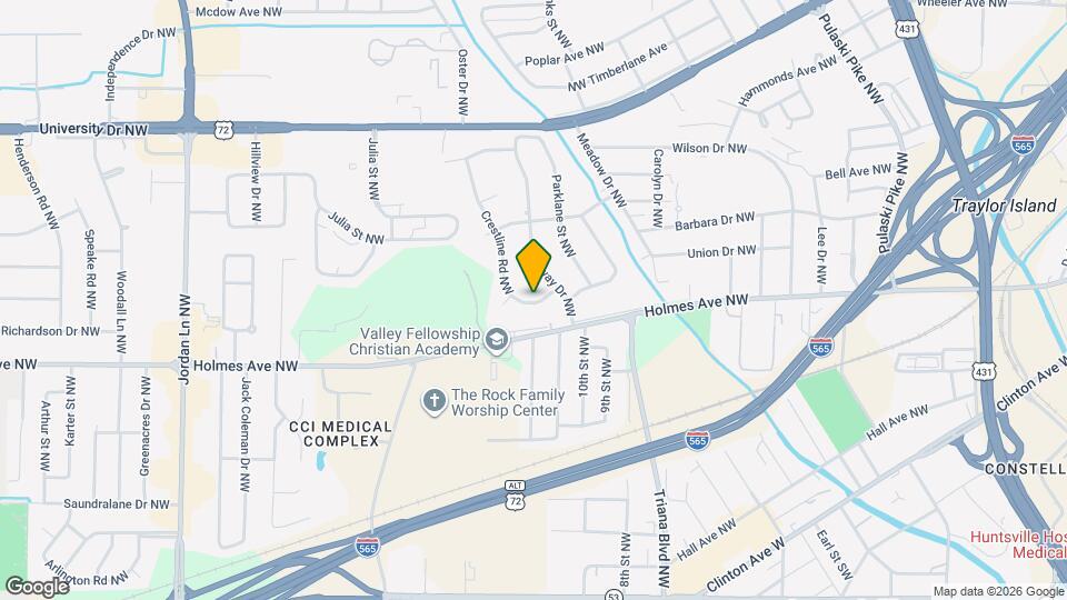 806 Crestline Rd NW Map and Location Details