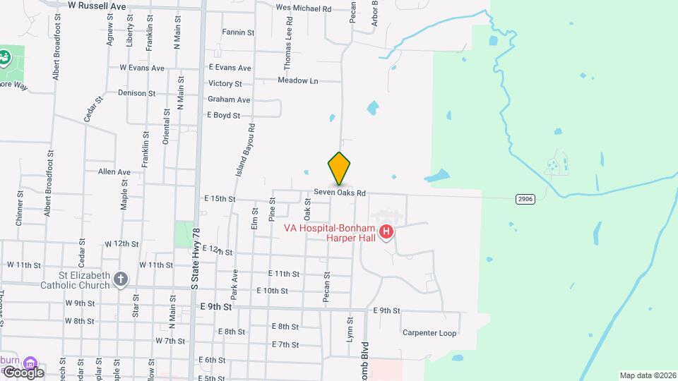 1302 Pecan St Map and Location Details