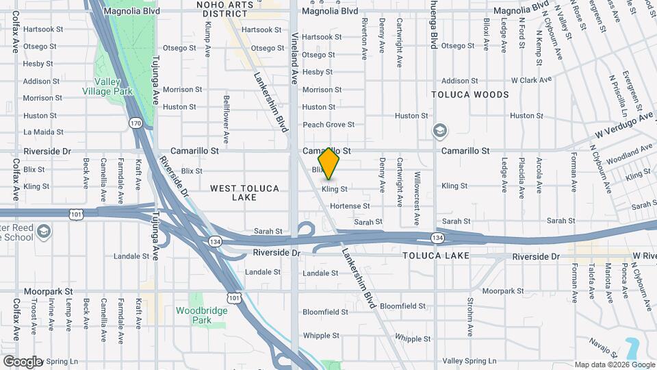 10871 Kling St, Unit 10871 Mapa y Detalles de la Ubicación