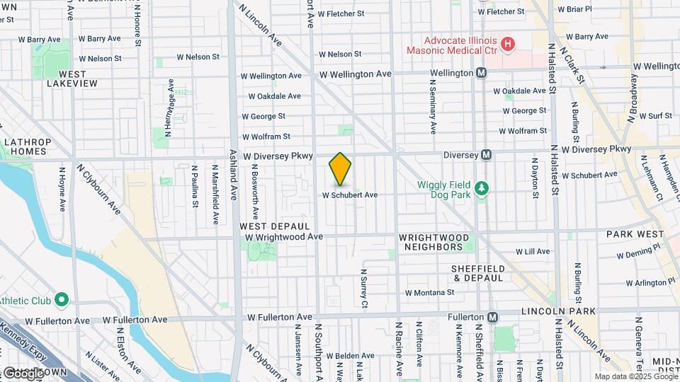 1320 W Schubert Ave, Unit 1R Map and Location Details