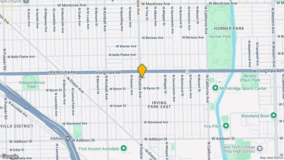 3923-3933 N Kedzie Ave Map and Location Details