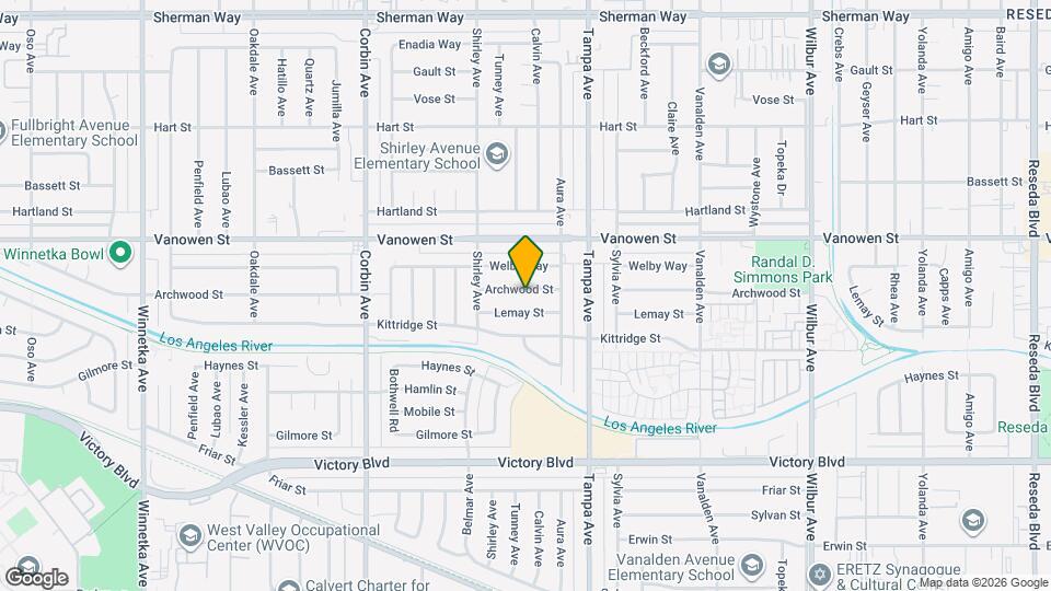 19406 Archwood St Map and Location Details