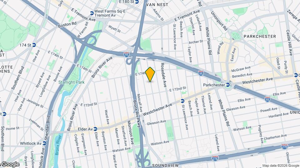 1335 Croes Ave Mapa y Detalles de la Ubicación