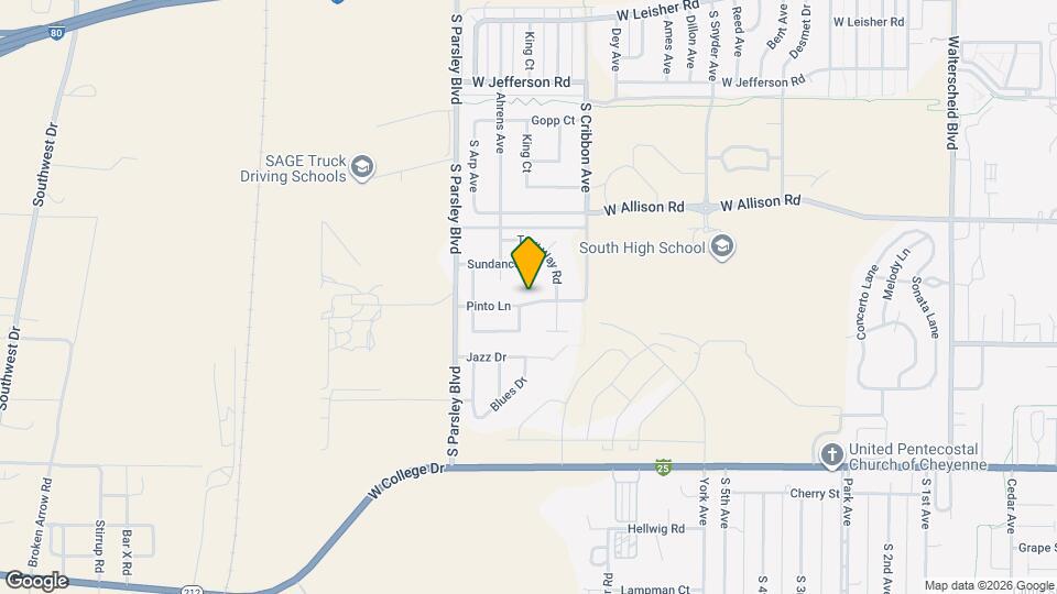 1600 Pinto Ln Map and Location Details