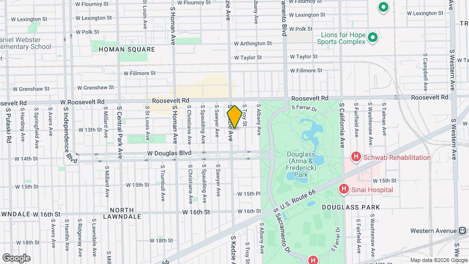 1307 S Kedzie Ave, Unit Basement Map and Location Details
