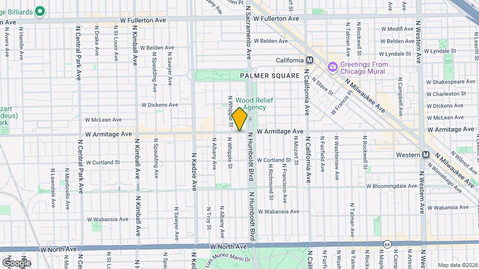 3015 W Armitage Ave, Unit 3015 W Armitage Map and Location Details