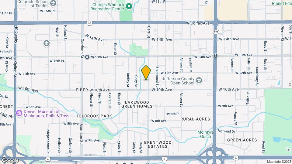 1021 Carr St Map and Location Details